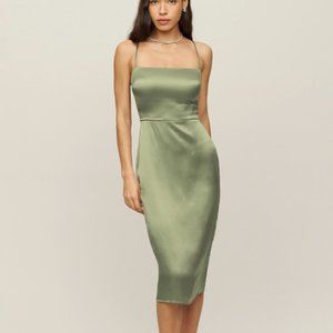 NWT Reformation Oaklie Silk Dress